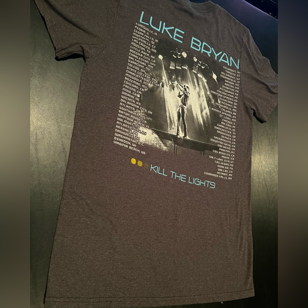 Luke Bryan 2016 Kill The Lights Tour T-Shirt - Picture 6 of 6